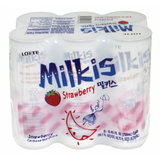 5*6*8.45oz Lotte) Milkis Drink (Strawberry)-롯데) 밀키스 딸기